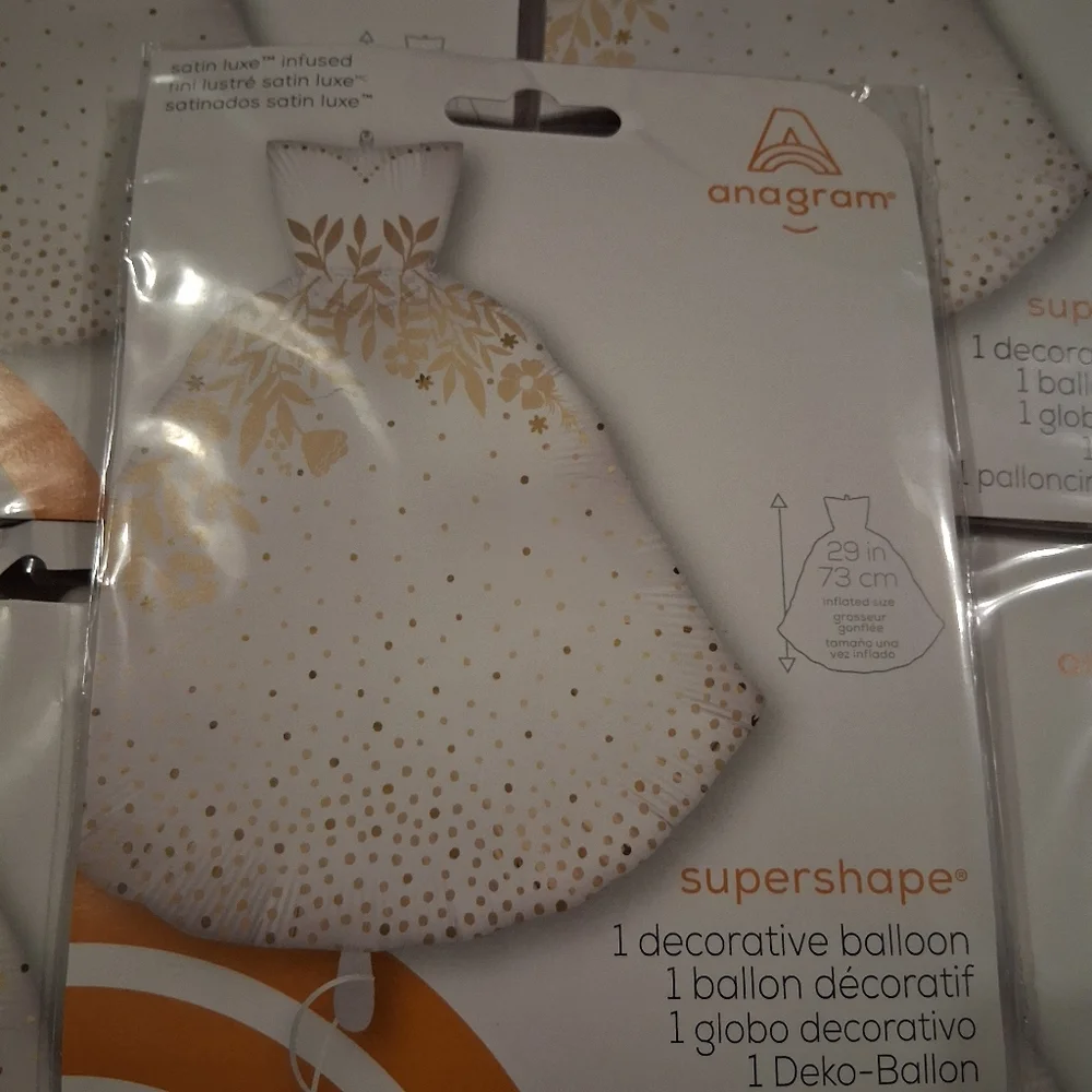 5 Anagram Wedding Dress Balloons New